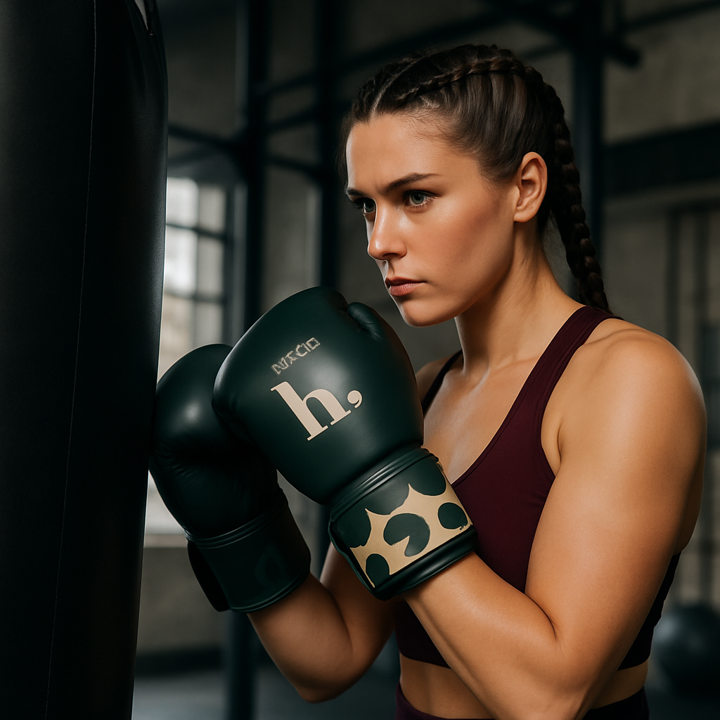 Vrouw met boxer braids tijdens kickboksen, beste kapsels voor kickboksen die blijven zitten