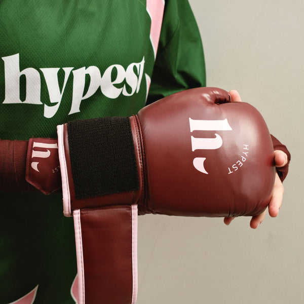 Hypest Burgundy women's boxing gloves