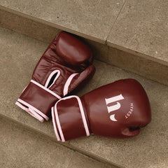 Hypest burgundy boxing gloves clean women
